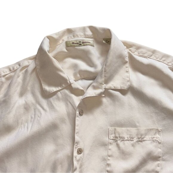 Tommy Bahama Mens Silk Button Front Short Sleeve Shirt-XL-GUC - Picture 2 of 5
